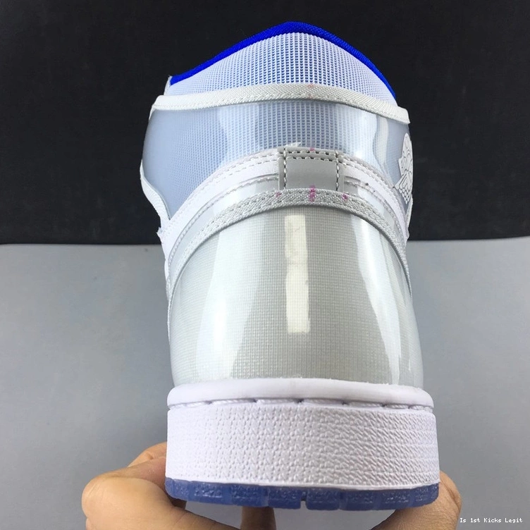 High Retro CK6637-104 Jordan 1  Racer White Zoom Blue 0923